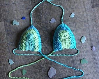 Ombré Stripe Bikini Top
