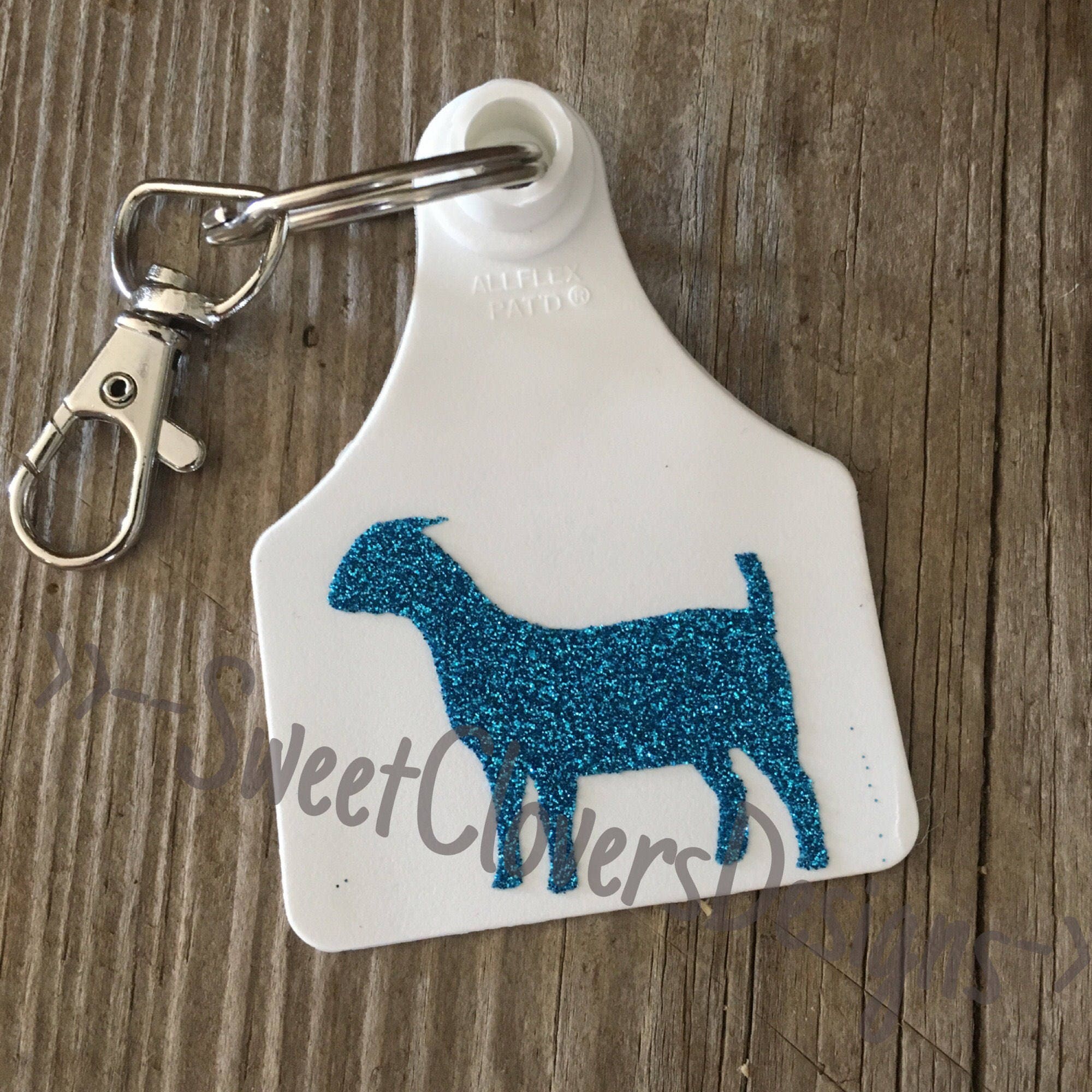 Cattle Tag Keychains Personaized livestock swine show