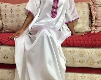 Moroccan caftan, kaftan Morocco, Oriental dress, Moroccan dress satin djélaba abaya, moroccan dress, moroccan kaftan gandoura, Morocco
