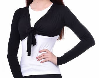 Bolero, Shrug, Black Shrug, Black Bolero, Fitted Bolero, Long Sleeves, Bolero Jacket, Bolero Jacket Shrug, Long Sleeve Shrug