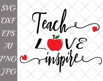Teach love inspire | Etsy