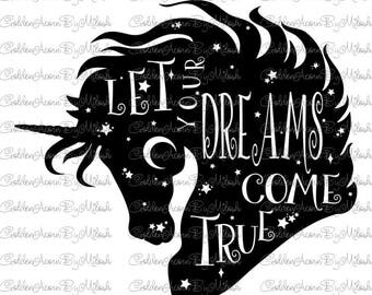 Unicorn Svg Horse Dxf Png Eps Files Vector unicorn head clipart let your dreams print Cut Files Digital Download