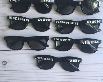 Kids sunglasses/personalized sunglasses/party favors/end of year student gift/summer party/wedding favor/ring bearer gift/flower girl gift
