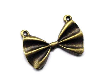 1Pendentif bow metal color Bronze