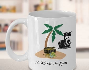 PIRATE mug, pirate ship mug, pirate coffee mug, pirate ship coffee mug, pirate party mugs, halloween pirate mugs, great gift idea