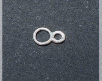5 pcs Sterling Silver 10 mm Bead Attach Rings