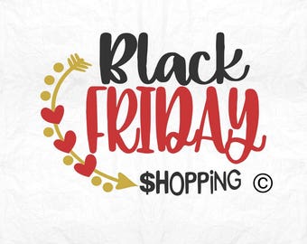 black friday shopping SVG Clipart Cut Files Silhouette Cameo Svg for Cricut and Vinyl File cutting Digital cuts file DXF Png Pdf Eps
