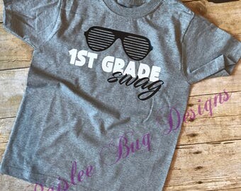 Back To School Shirt, Personalized Back To School Shirt, Boys Back To School Shirt, 1st Grade Swag, Swag Shirt, 1st Day of School Shirt