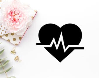 Heartbeat Svg - Heartbeat Png - Heartbeat Dxf - Heartbeat Cut File - Nurse Svg