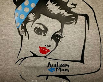 Custom Autism Mom | Autism Awareness | | Girl Mom | Boy Mom | Mom life | Fitted Tee