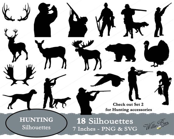 Hunting Silhouettes Gone Hunting Hunting svg Deer Moose