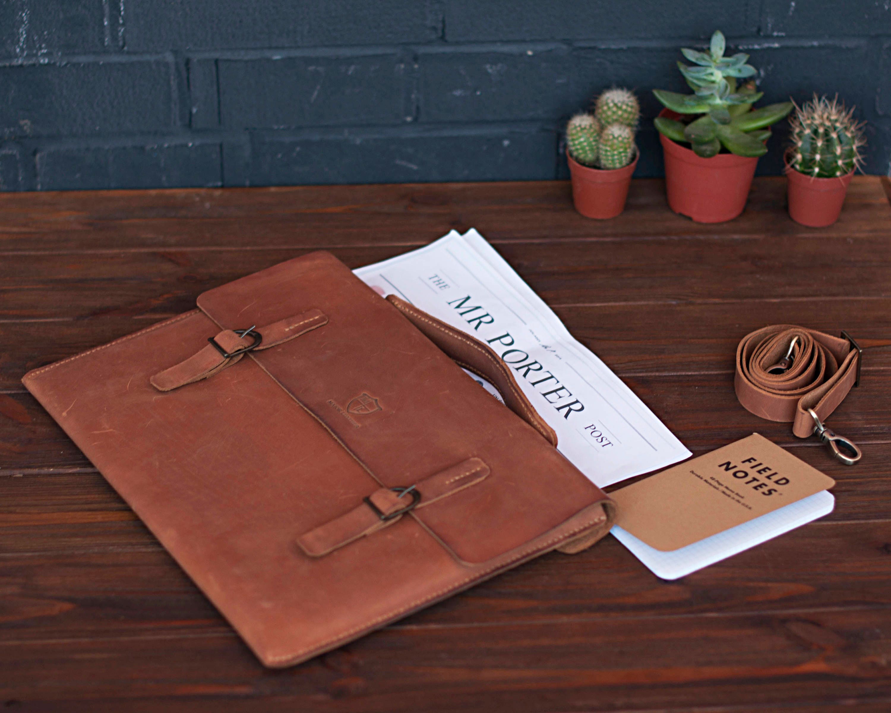 Handmade leather folder Leather document holder Folder Case