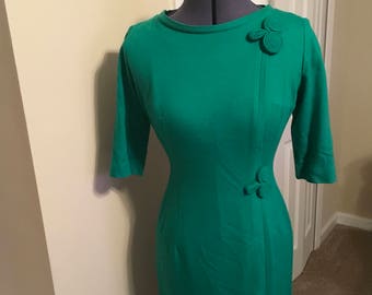 Green Edith Flagg wiggle green dress sz 4