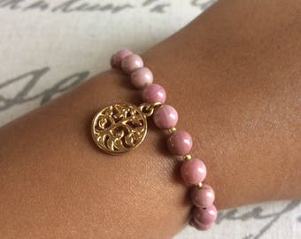 Pink Beaded Bracelet