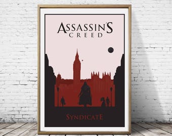 Assassin's Creed Syndicate Alternative Artwork Minimalist Minimal Game Gaming Print Poster Wall Decor