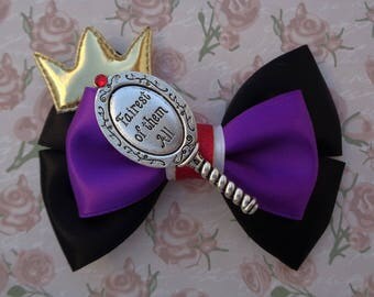 Evil Queen Bow | Evil Queen Inspired | Snow White Inspired | Disney Inspired Hair Bow