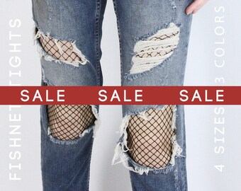 Fishnet Tights | 4 Net Sizes Available | small, medium, medium-big, big