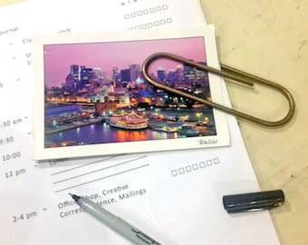FUNNY Oversized Giant Heavy MAXI Metal Brass Paper Clip Novelty, Office Paperweight