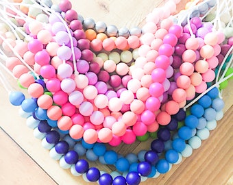 stacking silicone teething necklaces