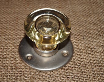 Soviet knobs Door handles Glass door knobs Made in USSR Door parts Metal and glass USSR Glass knob Retro door knob Soviet handle