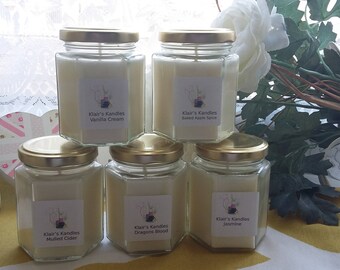Vanilla Sandalwood scented candle, strong scented candle, handmade candle using natural soy wax, grest for gifts