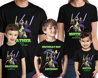 Star Wars Birthday Shirt Customized Name and Age Personalized Star Wars Birthday