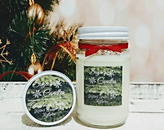 Mistletoe Scented Soy Candle - Christmas Candles - Mason Jar Candle - Soy Candles - Christmas Gift - Christmas For Her - Holiday Candle