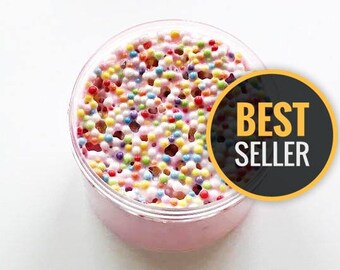 Strawberry Birthday Cake Slime (Scented) - Slime for Kids
