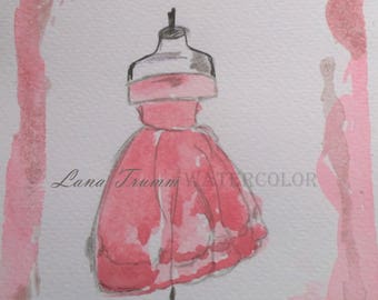 Original Watercolor Dress