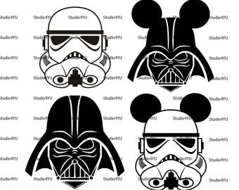 StraWars svg Star Wars svg Darth Vader svg Disney svg Stormtrooper svg Darth Vader Mickey svg files for cricut svg for silhouette