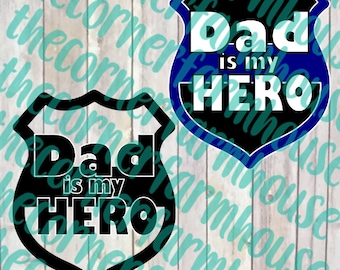Download Dad is my Hero Fire Firefighter Maltese Cross SVG PNG DXF Cut