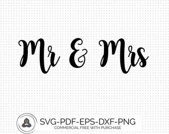 mr and mrs script lettering svg svg file