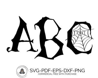 Halloween Font SVG Fonts Monogram Fonts, Monogram Font SVG, Monogram Fonts for Cricut, SVG Fonts for Cricut, Silhouette Font, Cameo Fonts