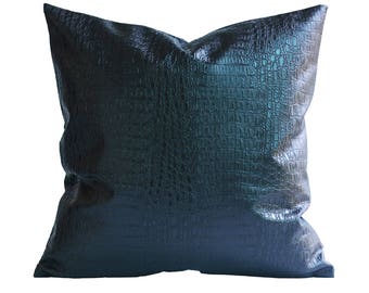 Kdays Thick Faux Leather Tan Pillow Cover De