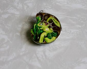 Ariel's Voice- Ursula's Seashell Necklace- Hand Painted Charm- The Little Mermaid- Sea Witch- Poor Unfortunate Souls- Disney Art- Jewelry