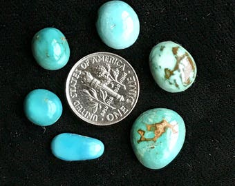 Natural Turquoise, Pilot Mountain, Nevada, U.S. cabochons handcut