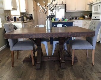 Custom Dining Table, Pedestal table, Farmhouse table, Dining Table, Handmade Table, French Country Table, Kitchen Table