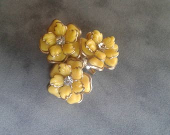 Vintage Pin, made from earrings.
