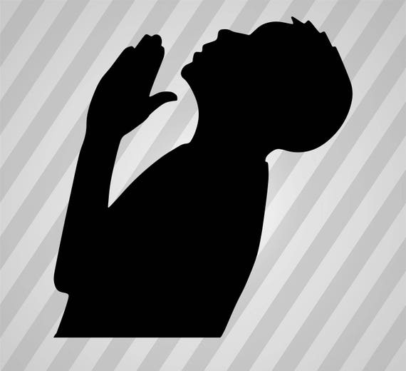 Download Praying Boy Silhouette Svg Dxf Eps Silhouette Rld Rdworks
