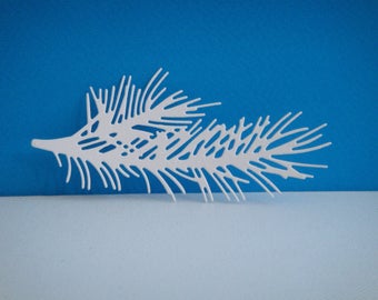 Cut branch tree creation white drawing paper