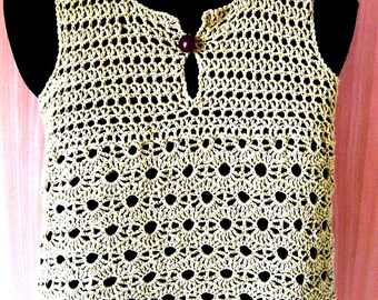 Summer top mustard crochet