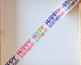 Masking tape - pattern "Birthday" - 1.5 cm x 10 m