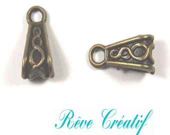 5/10pcs Bélière Attache Pendentif en métal Bronze 15mm x 7mm 15x7mm