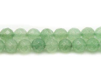10pc - stone beads - green Aventurine 6mm 4558550038142 faceted balls