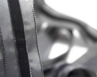 Ribbon velvet gray 2.3 cm x 1 meter