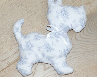 plush dog scottish shabby blue
