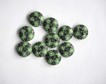 BUTTON out of clay polymer clay 13 mm for shirt or vest or scrapbooking