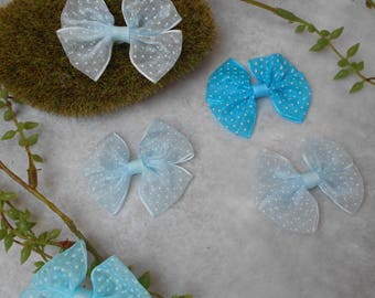 5 knots dot - blue and white - 5 cm 4 cm