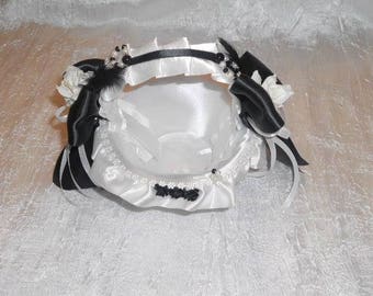 Black and white color procession basket