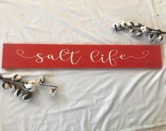 Salt Life Sign, Salt Life, Salt Life Wooden Sign, Wooden Sign, Beach Sign, Beachy Decor, Beachy Wall Art, Beach House Sign
